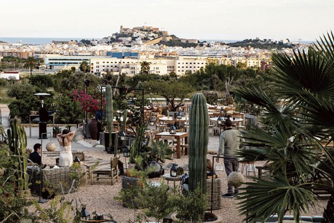 Terrace of Casa Maca overlooking Dalt Vila