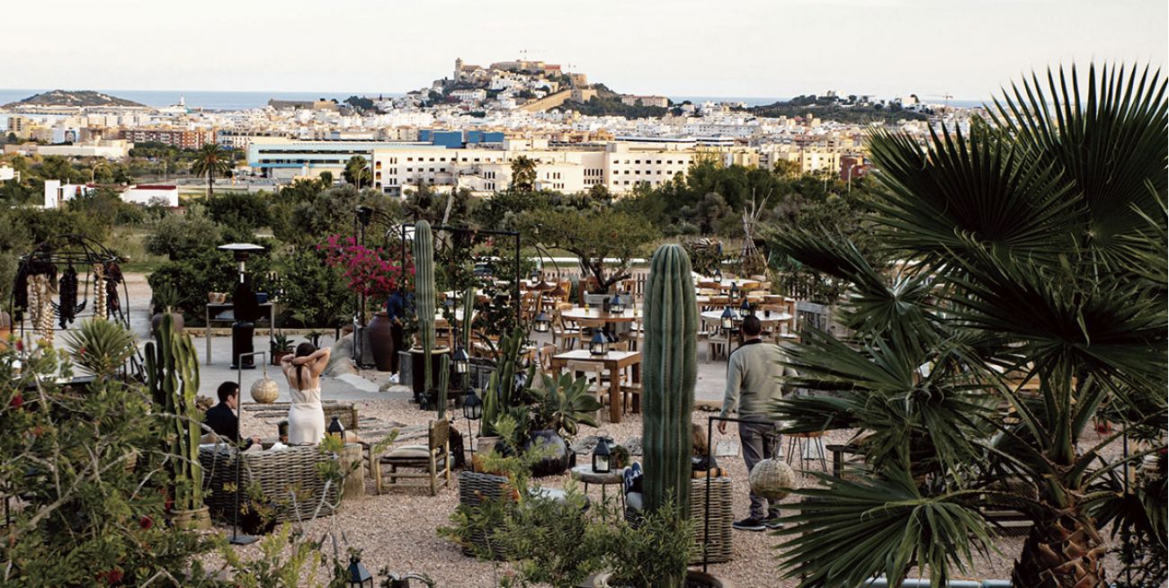 Terrace of Casa Maca overlooking Dalt Vila